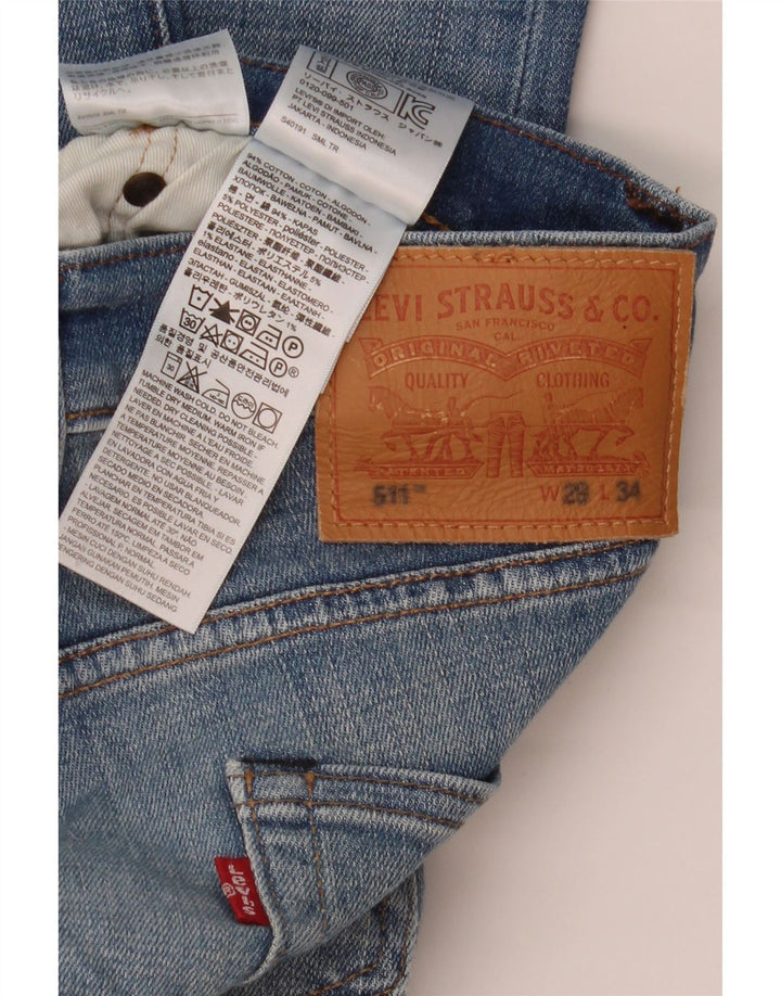 Levi's Herre 511 Slim Jeans W29 L34 Blå Bomuld