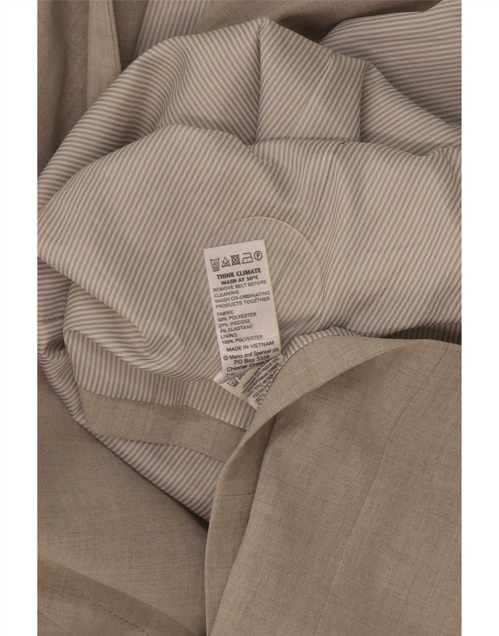 Marks & Spencer Dame Longline ærmeløs blazerjakke UK 16 Large Grå