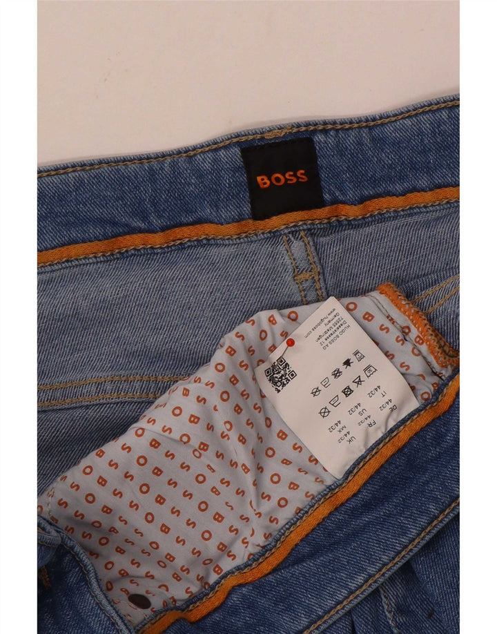 Hugo Boss Straight Jeans til mænd W44 L32 blå bomuld