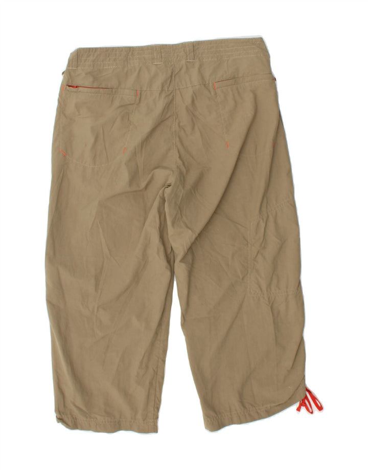 EDDIE BAUER Womens Straight Capri Trousers US 8 Medium W32 L20 Brown Nylon Vintage Eddie Bauer and Second-Hand Eddie Bauer from Messina Hembry 