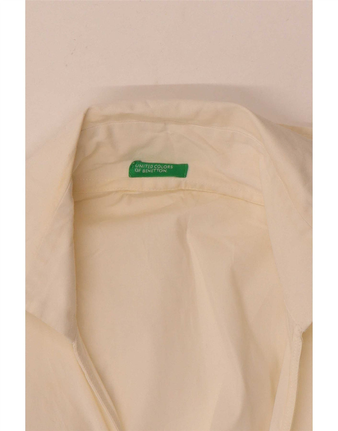 Benetton Womens Wrap Shirt Bluse UK 12 Medium White