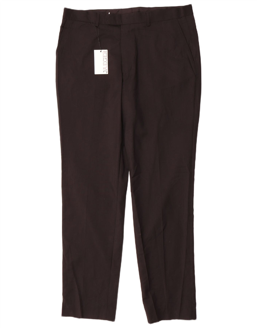 Jaeger Herre Slim Casual Bukser W38 L33 Sort Uld