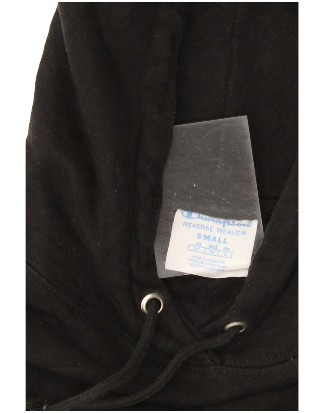 CHAMPION Womens Reverse Weave Oversized hættetrøje Jumper UK 10 Small Black