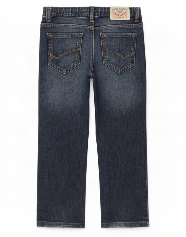 Tommy Hilfiger Boys Straight Jeans 4-5 år W22 L18 Blå Bomuld