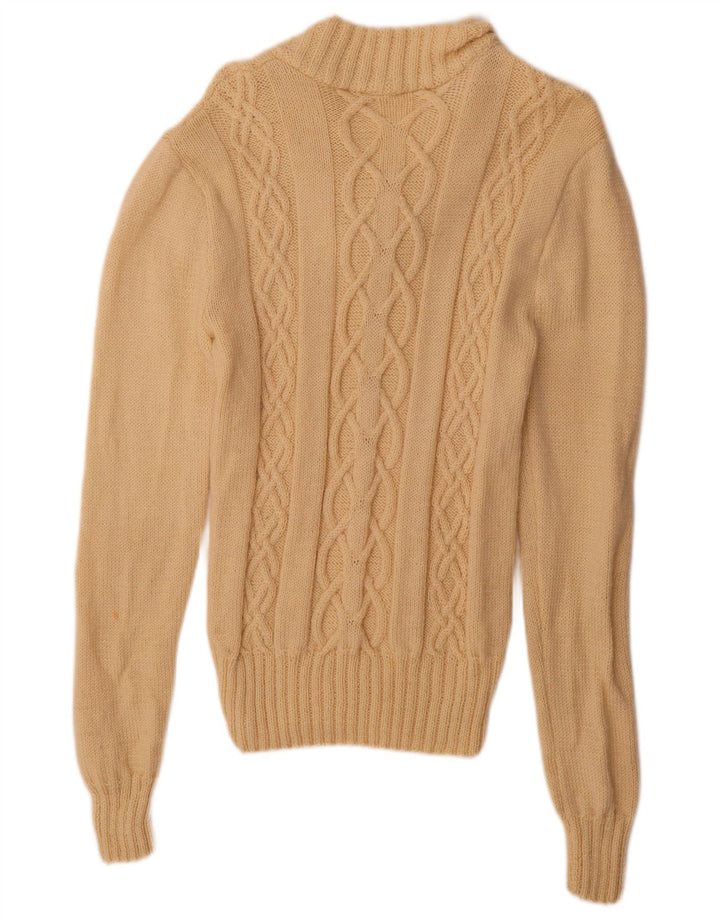 Vintage Herre V-hals sweater Medium Beige