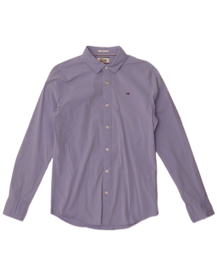 Tommy Hilfiger Herre Slim Fit skjorte Medium Blue Bomuld