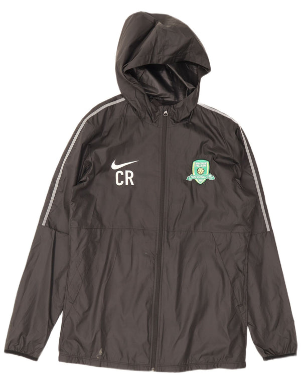 Nike Herre CR7 Grafisk Regnjakke med Hætte UK 38 Medium Sort Polyester