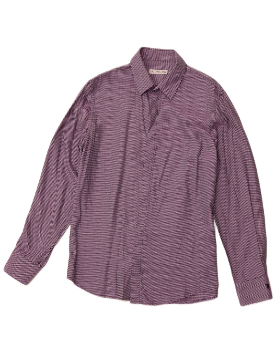 TRUSSARDI Herreskjorte str. 41 Medium Lilla Plettet