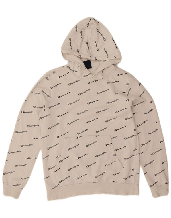 Champion drenge grafisk hættetrøje 13-14 år XL Hvid bomuld