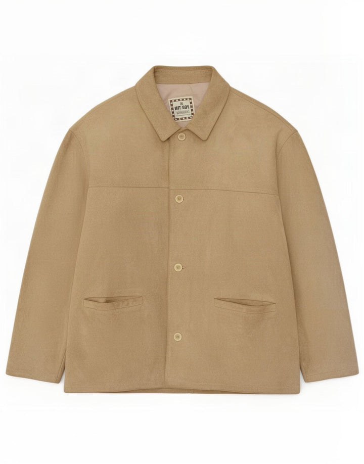 Wit Boy Herre Ruskindsjakke IT 50 Stort Beige Læder