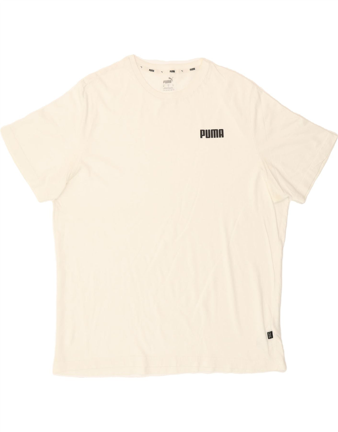 PUMA Mens Graphic T-Shirt Top XL White Cotton Vintage Puma and Second-Hand Puma from Messina Hembry 