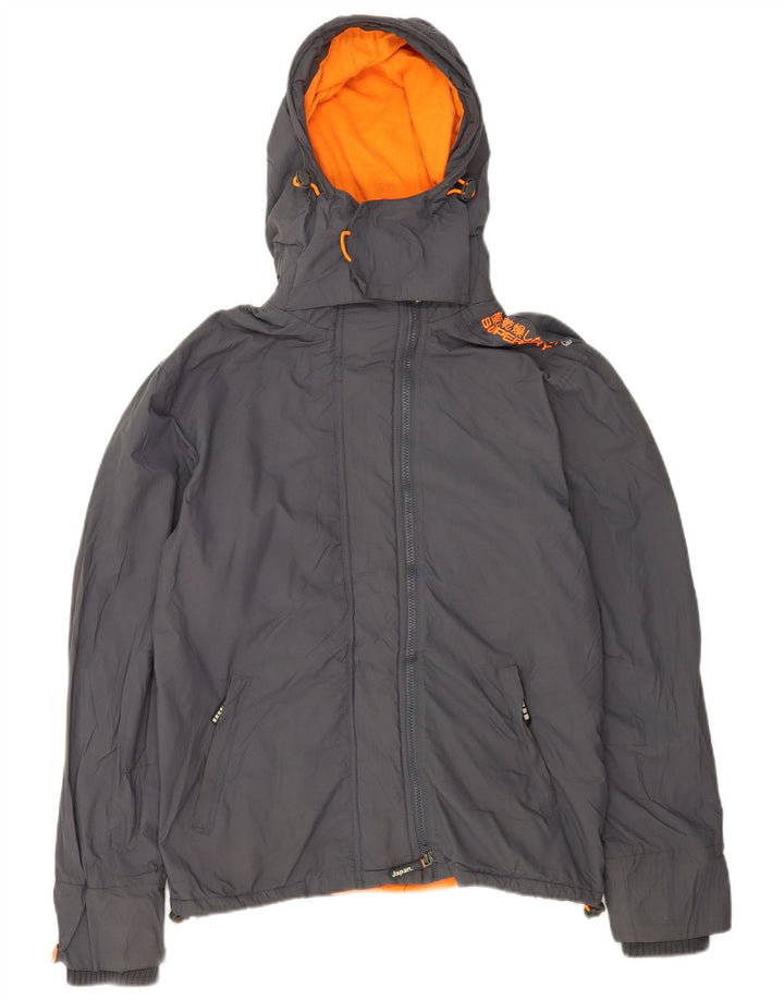 Superdry Herre The Windcheater Graphic Windbreaker Jacket UK 42 XL Grå