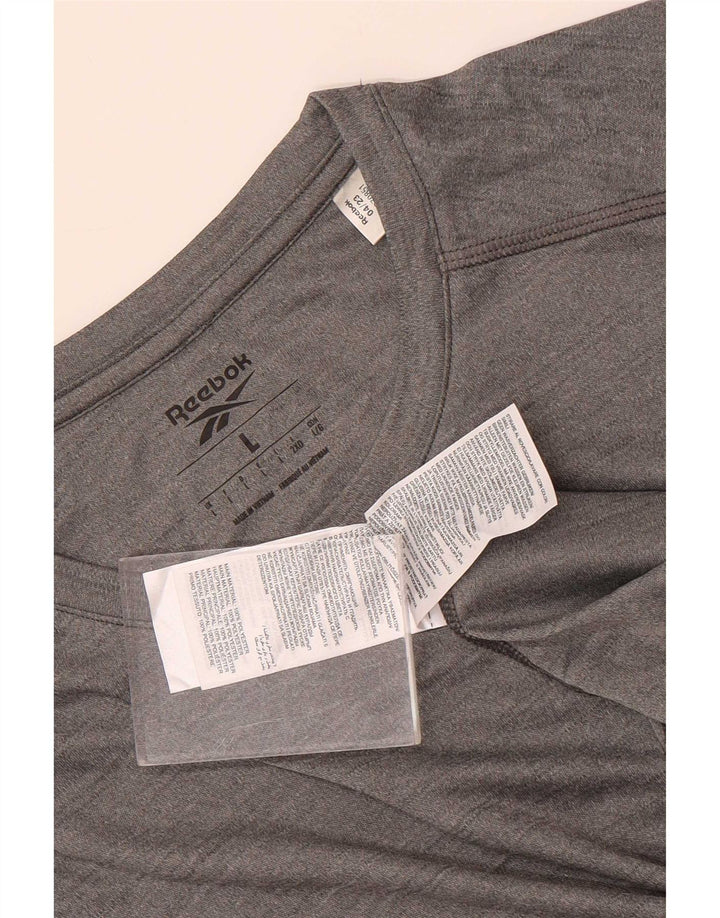 Reebok Herre T-Shirt Top Stor Grå Polyester