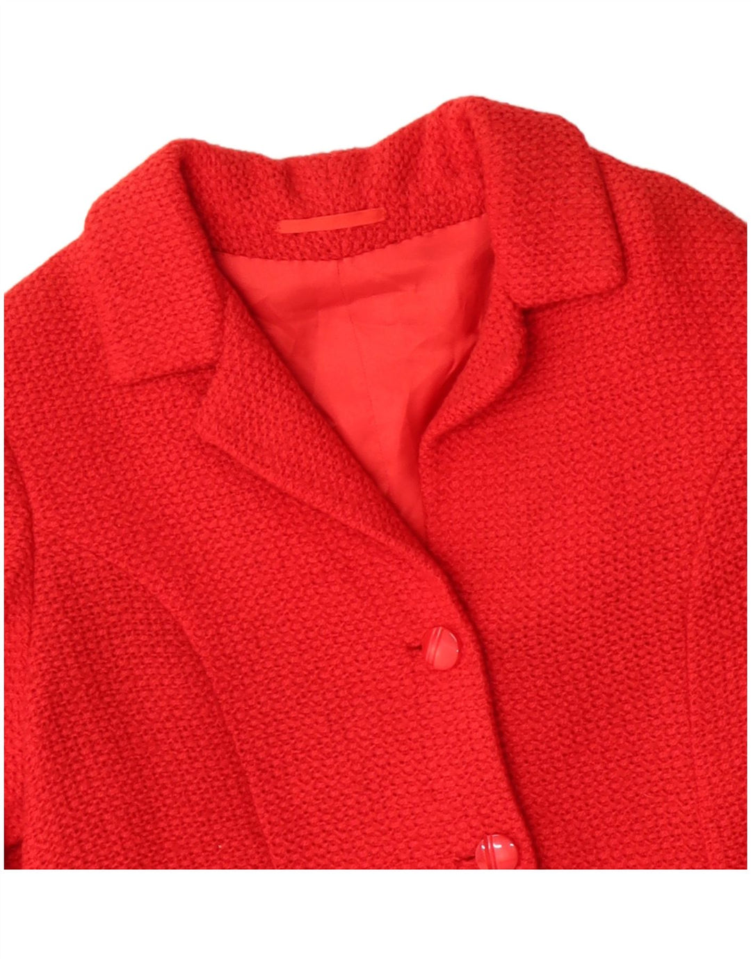 VINTAGE Dame 4-knaps blazerjakke UK 16 Large Red