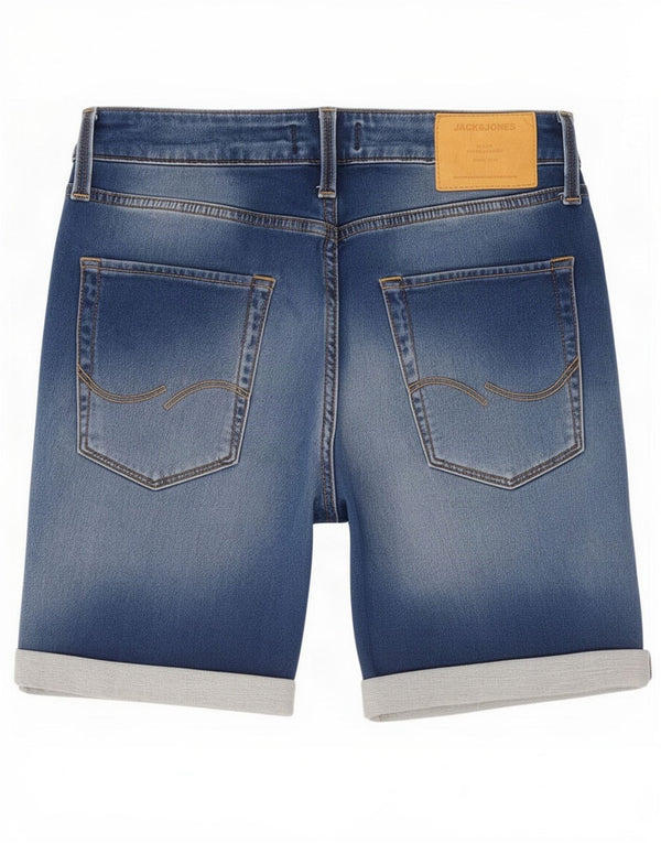 Jack & Jones Mens Regular Fit Denim Shorts Small W29 Blue Cotton