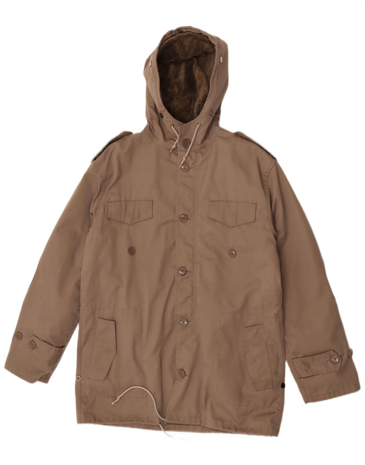 Adler Herre Adler Shearling Parkajakke IT 48 Medium Brun Polyester