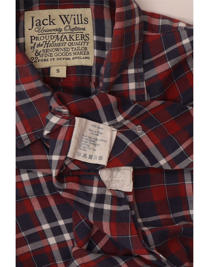Jack Wills herreskjorte lille rød ternet bomuld