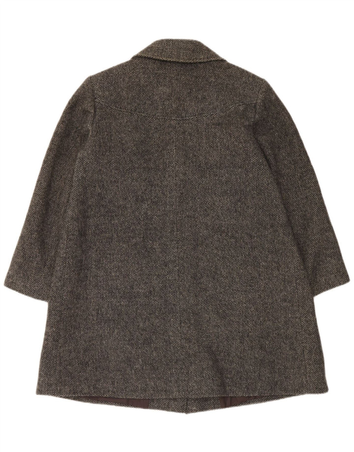 Vintage Dame Dobbeltradet Frakke UK 16 Large Grey Wool