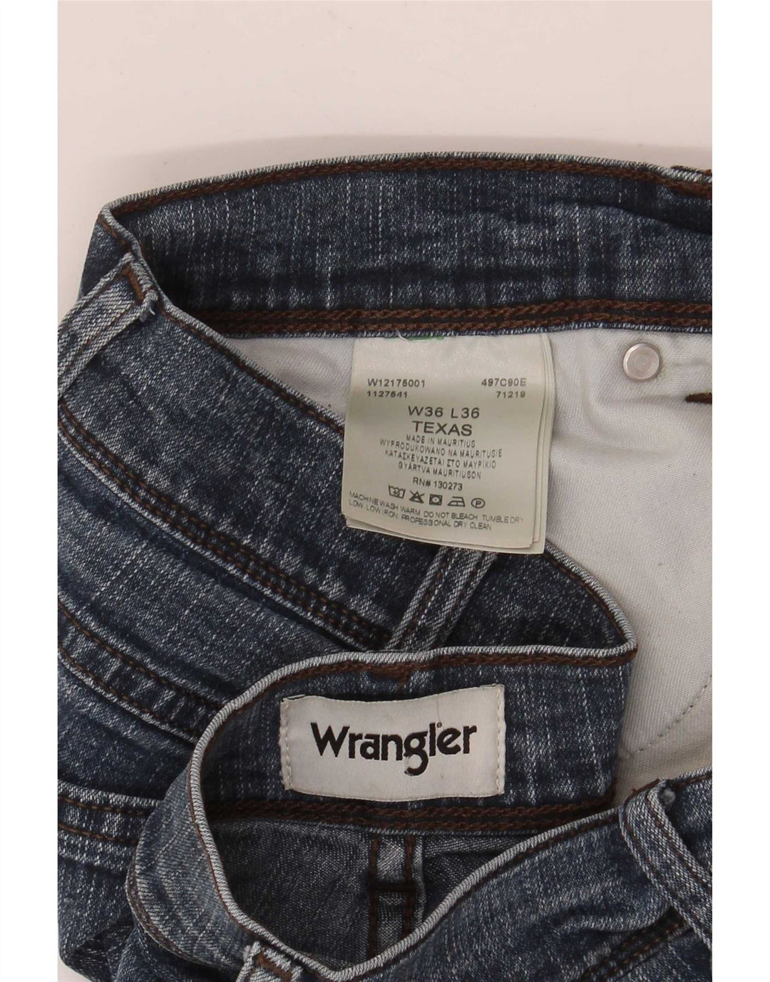 Wrangler Herre Texas Straight Jeans W36 L36 Blå Bomuld