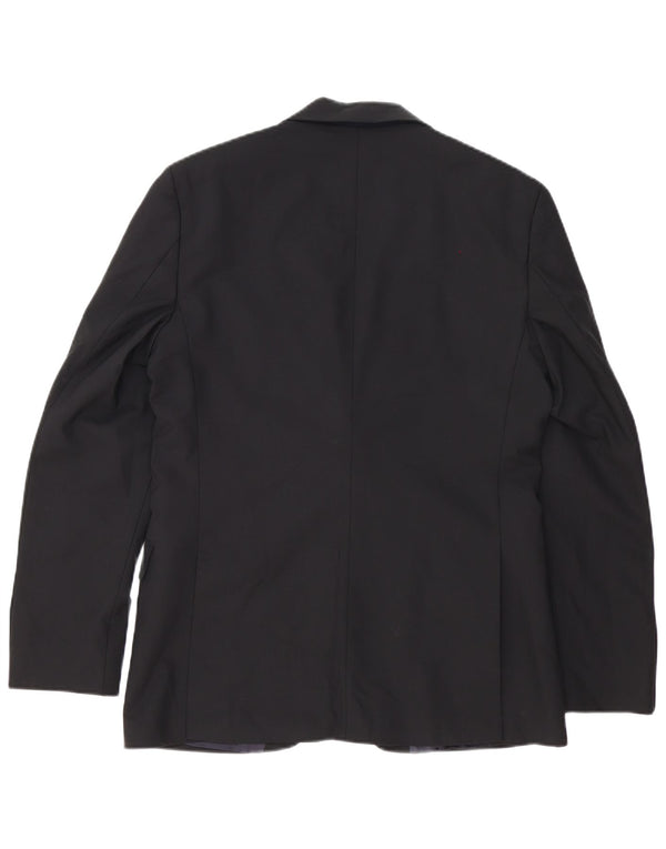 Ted Baker Herre 2-knaps Regular Fit Blazer-jakke UK 38 Medium Sort Bomuld