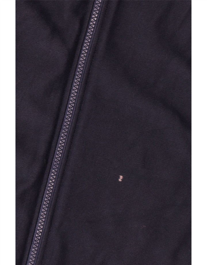 Marks & Spencer Womens Bomber Jacket UK 16 Large Navy Blue Cotton
