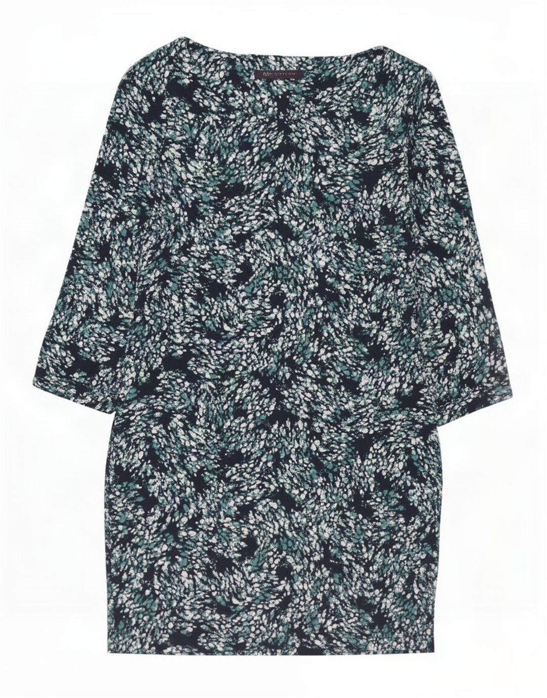 Marks & Spencer Dame Basic Dress UK 12 Medium Navy Blue Spotted