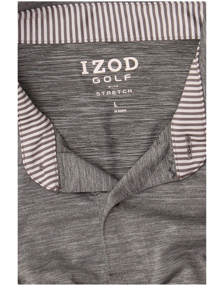 IZOD Golf Polo Shirt til mænd Stor Grå Flecked