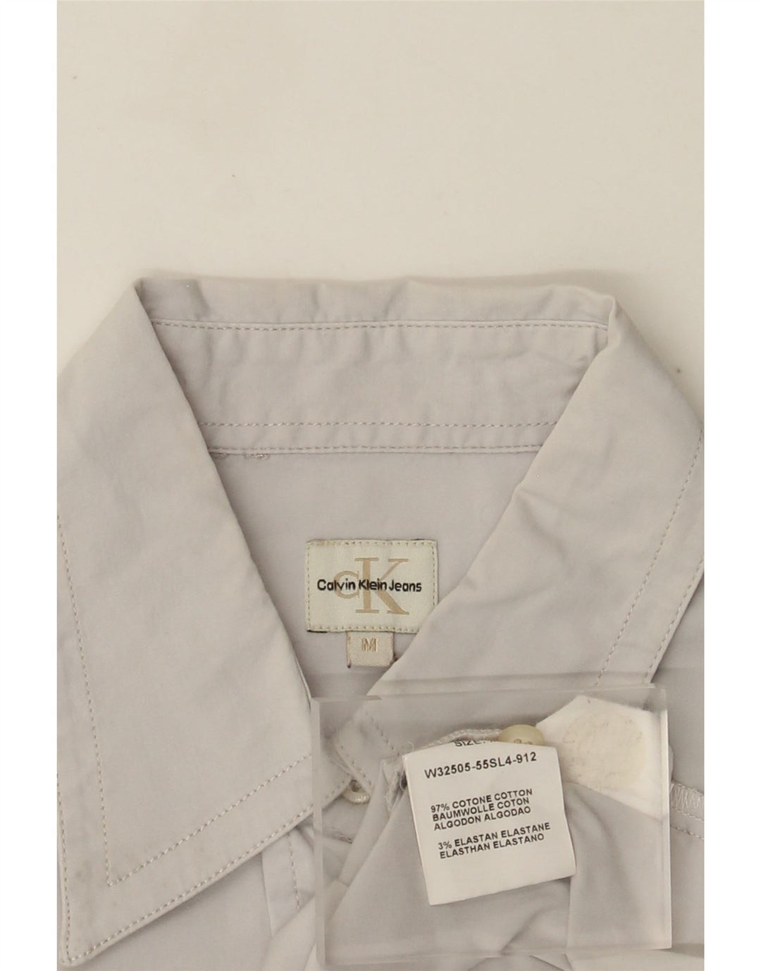 Calvin Klein Jeans Dameskjorte UK 12 Medium Grey Bomuld