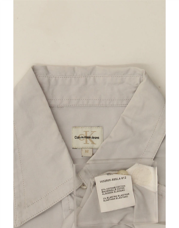 Calvin Klein Jeans Dameskjorte UK 12 Medium Grey Bomuld