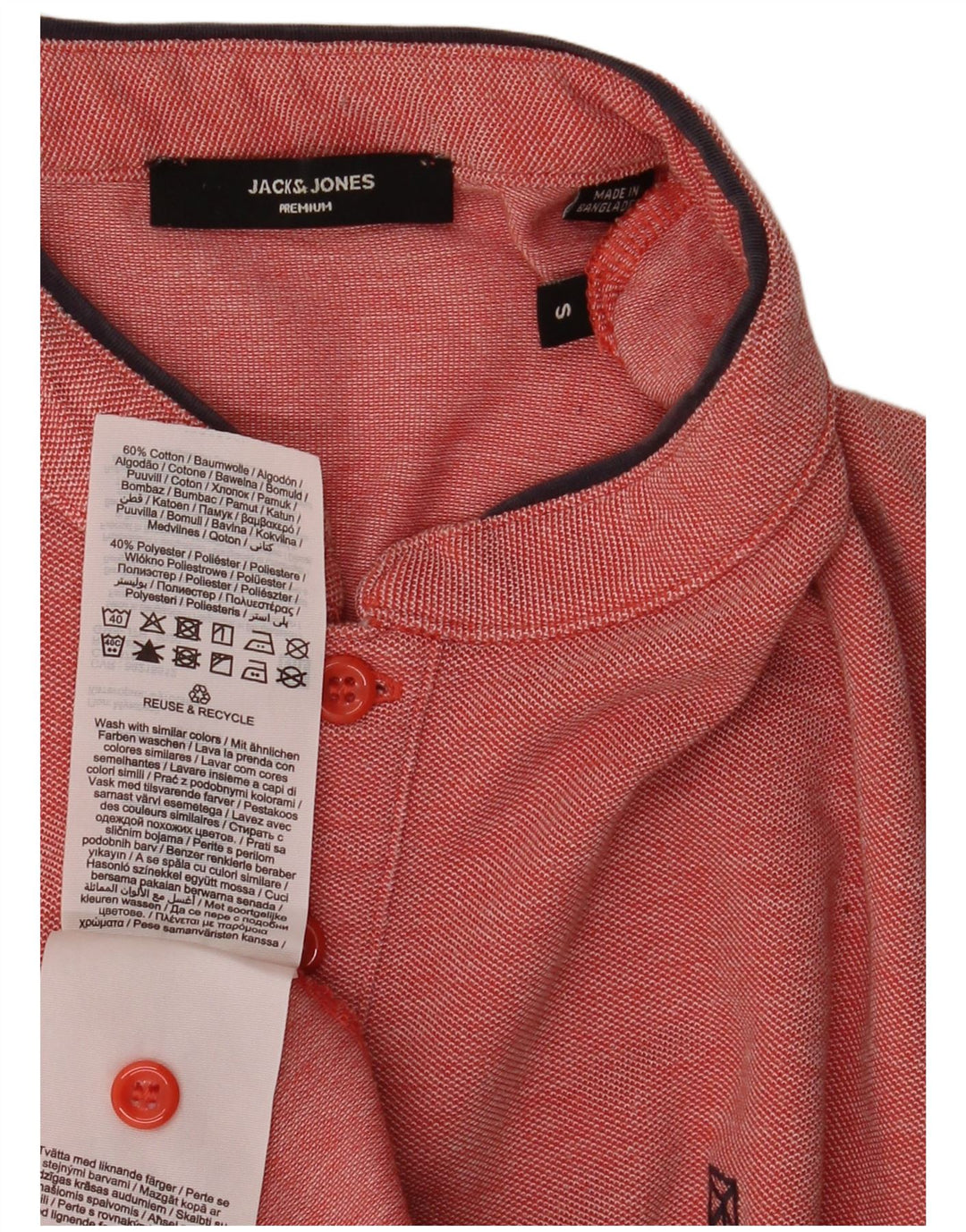 Jack & Jones herre poloskjorte lille rød bomuld