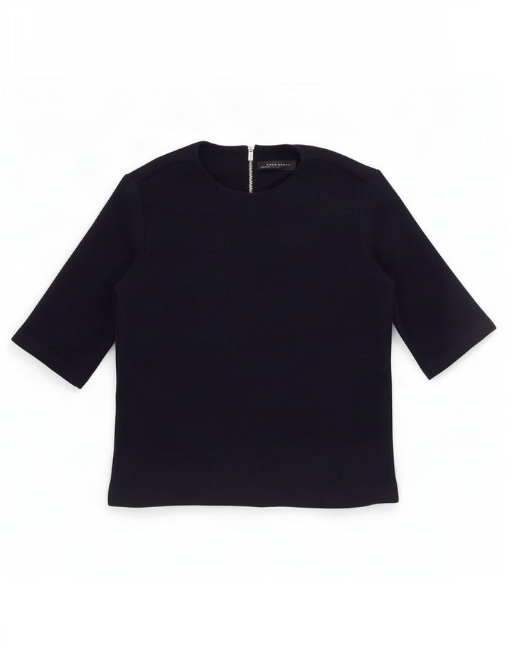 Zara Damebluse Top UK 10 Small Navy Blue