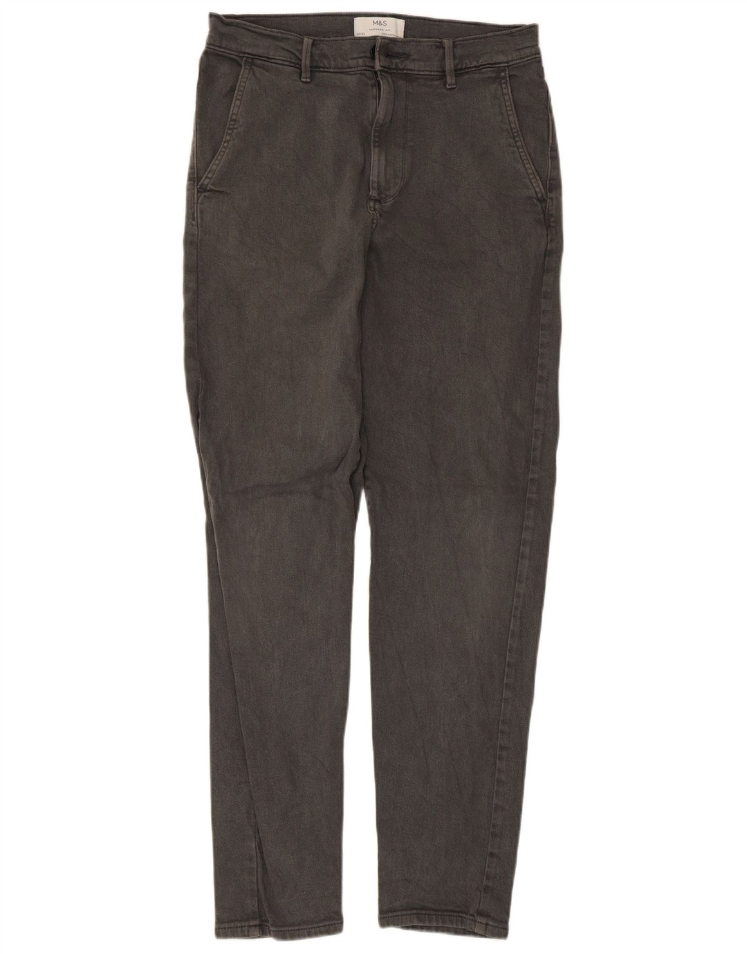 Marks & Spencer Herre Tapered Jeans W30 L33 Grå Bomuld