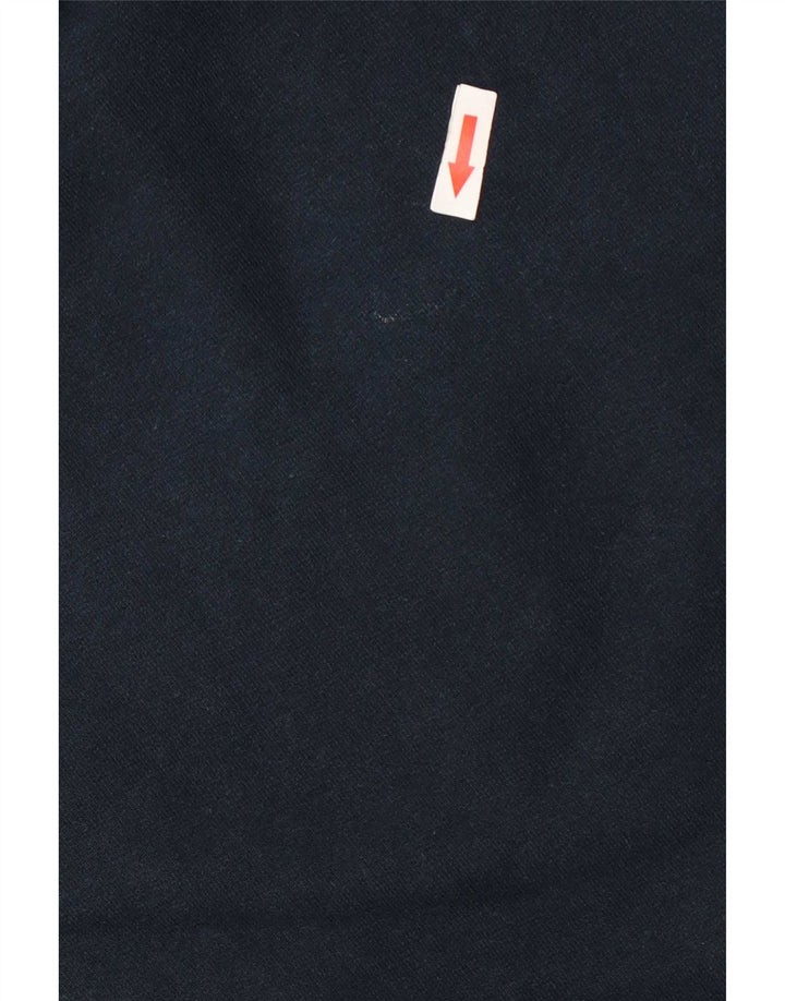 North Sails Herre Zip Neck Sweatshirt Jumper XL Navy Blue Bomuld