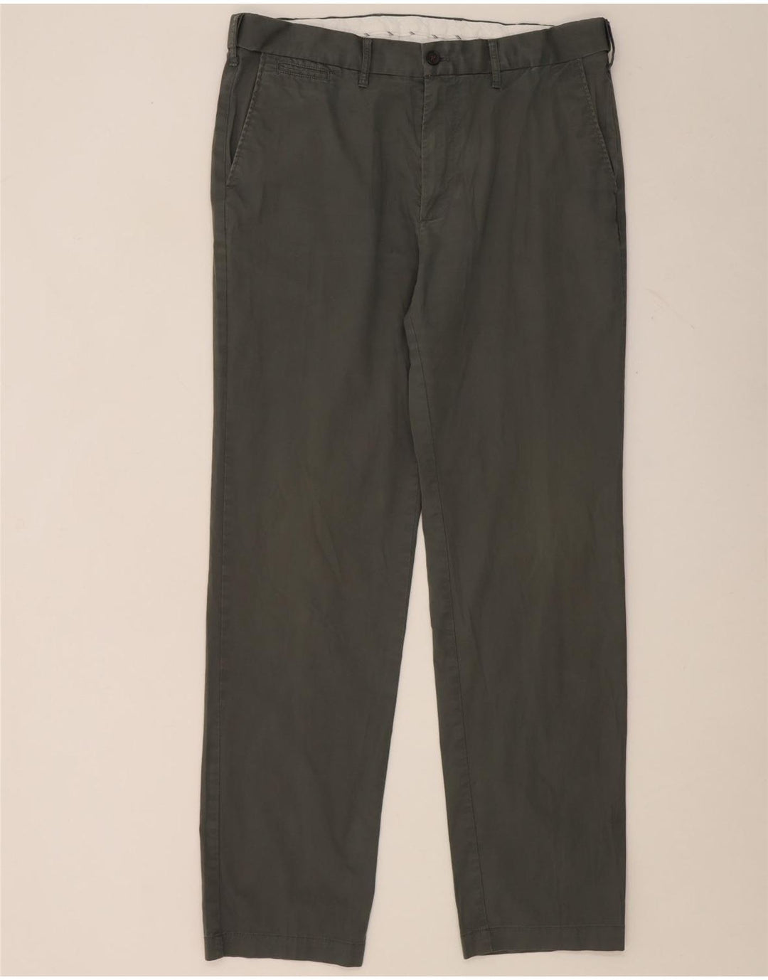 Marks & Spencer Regular Fit Chinobukser til kvinder W36 L33 Grøn bomuld