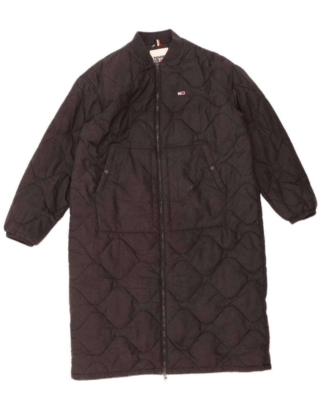 Tommy Hilfiger Dame Oversized Polstret Frakke UK 10 Small Black Polyester