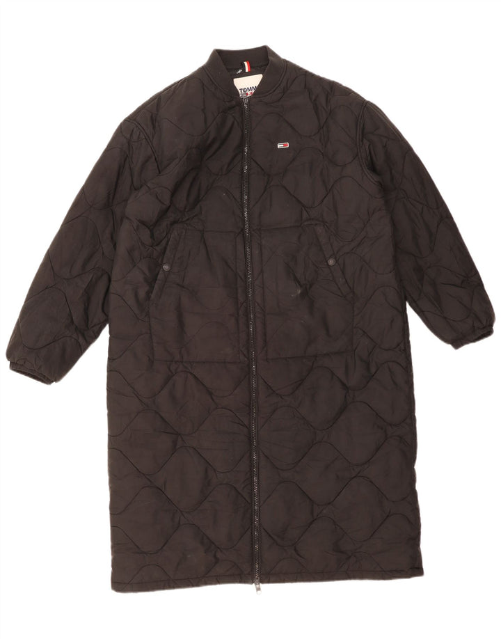 Tommy Hilfiger Dame Oversized Polstret Frakke UK 10 Small Black Polyester