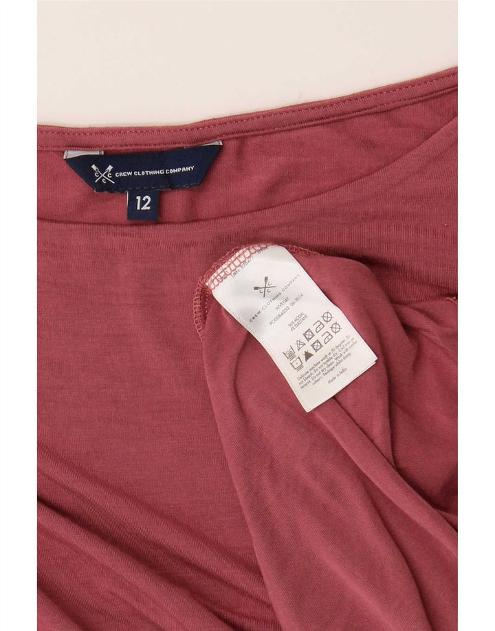 Crew Clothing Dame Top Langærmet UK 12 Medium Pink Modal