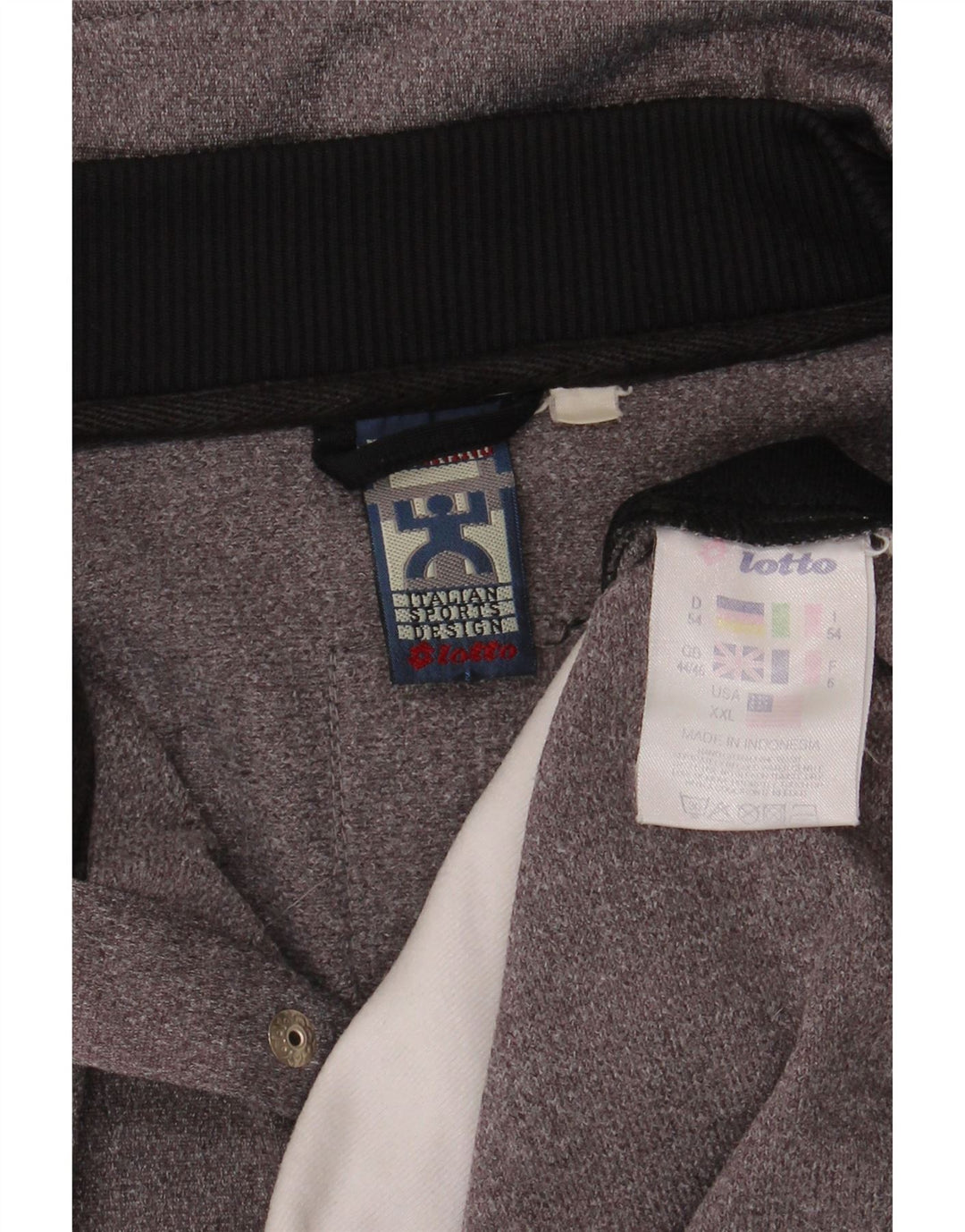 Lotto Herre træningsdragt Topjakke UK 44/46 2XL Grå Colourblock Polyester