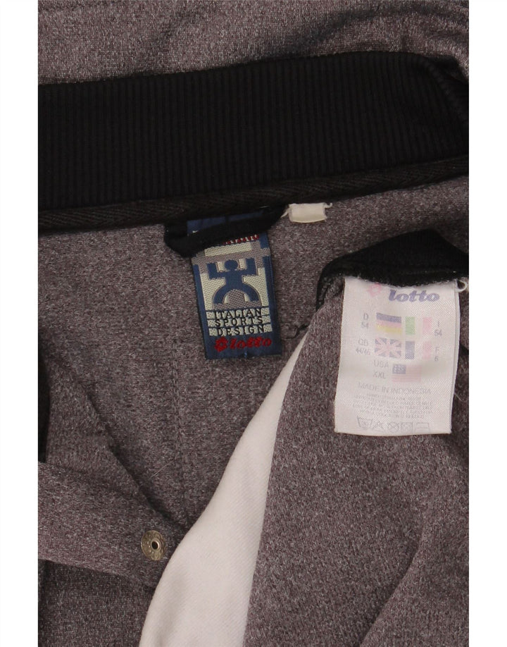 Lotto Herre træningsdragt Topjakke UK 44/46 2XL Grå Colourblock Polyester