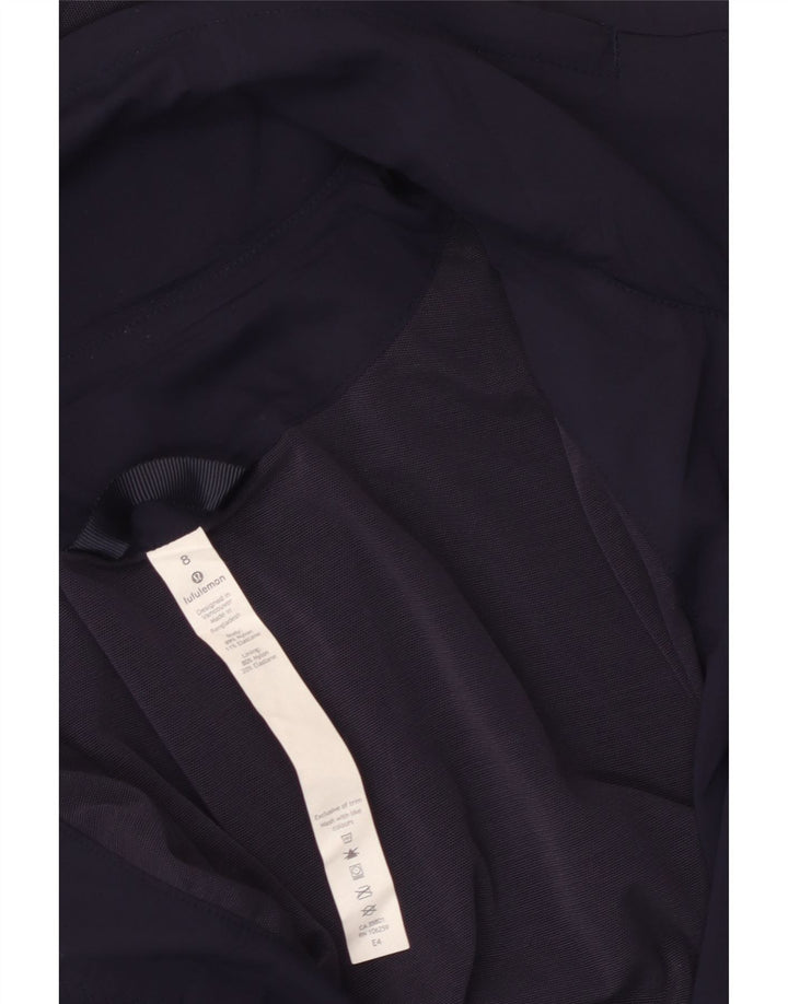 Lululemon Dame Hooded Windbreaker Jacket US 8 Medium Navy Blue Nylon