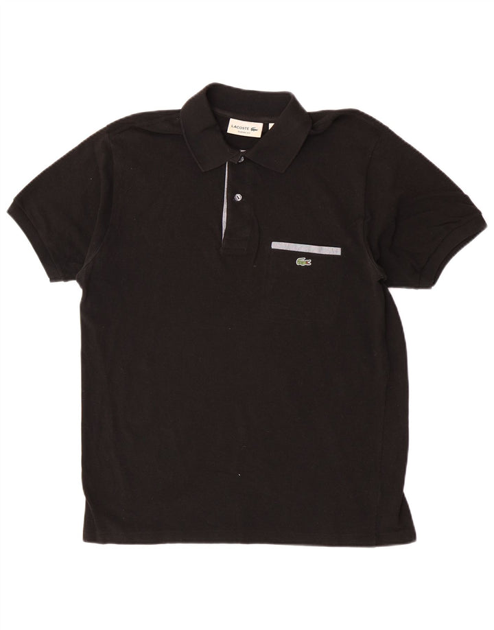Lacoste Herre Poloskjorte i klassisk pasform Størrelse 4 Medium Sort Bomuld