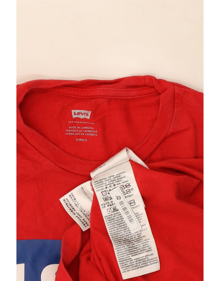 Levi's Herre grafisk T-shirt Top Lille Rød