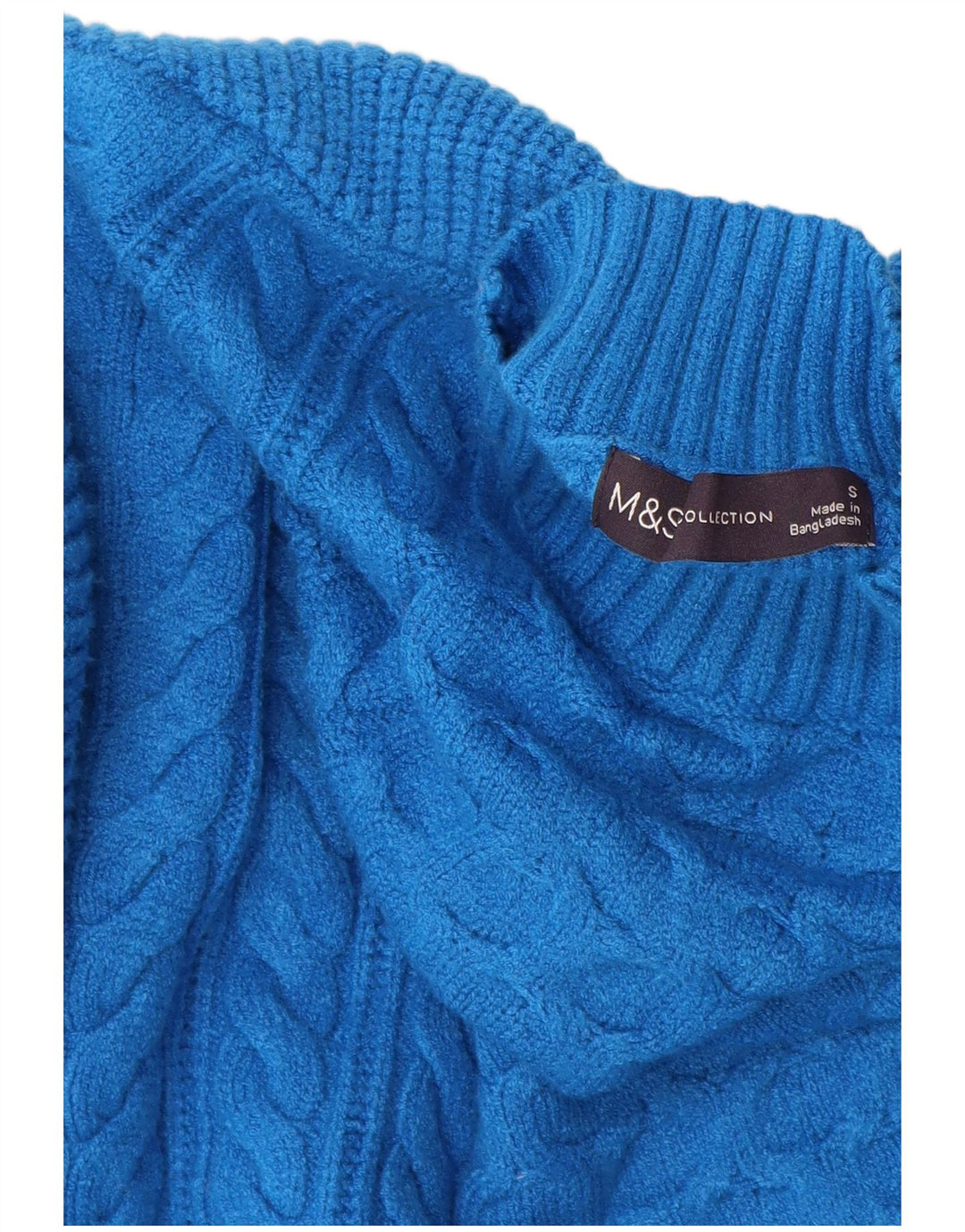 Marks & Spencer Dame Turtle Neck Jumper Sweater UK 10 Small Blue Viscose