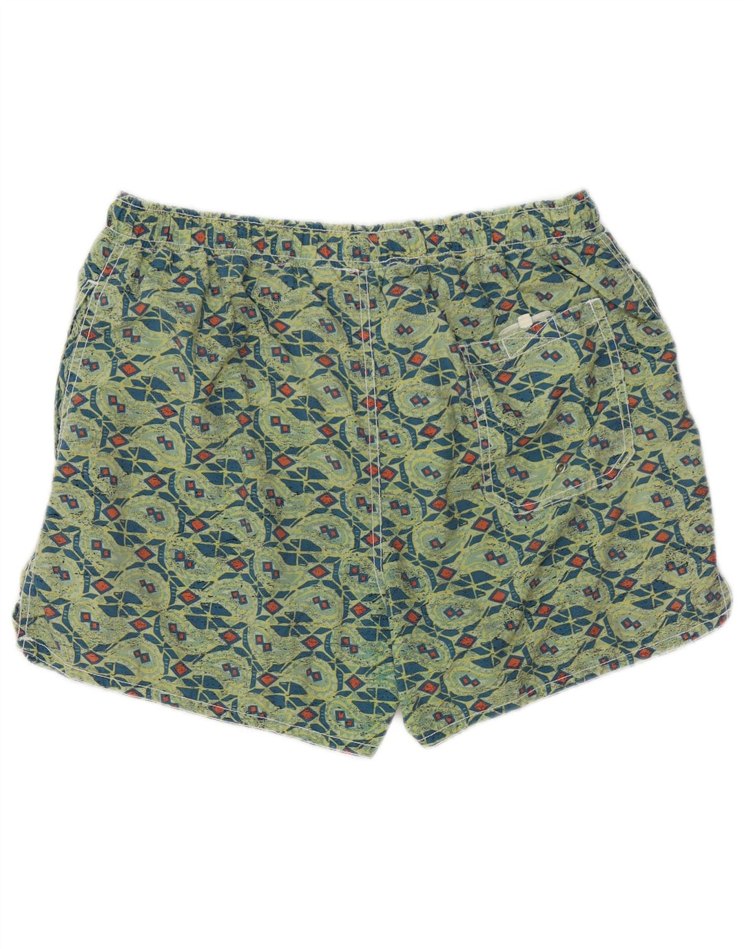 SANTO STEFANO Badeshorts til mænd mellemgrøn geometrisk polyamid