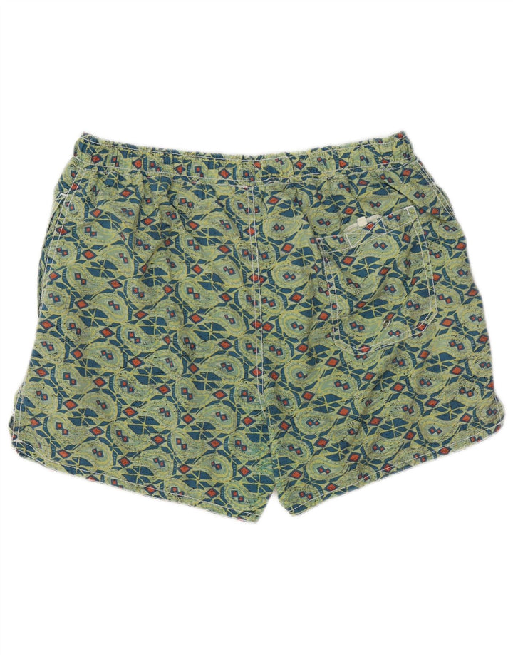 SANTO STEFANO Badeshorts til mænd mellemgrøn geometrisk polyamid