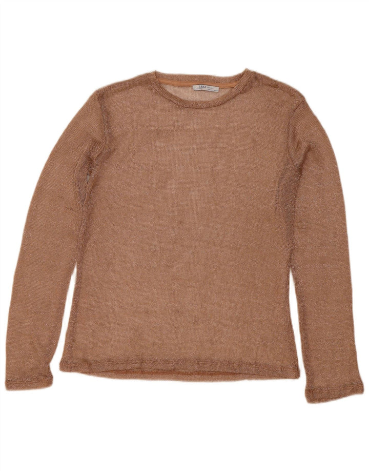 Zara Dame Top Langærmet UK 16 Large Gold