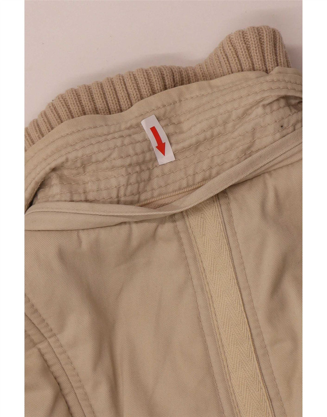 Zara Dame Polstret Jakke UK 12 Medium Beige Bomuld Classic