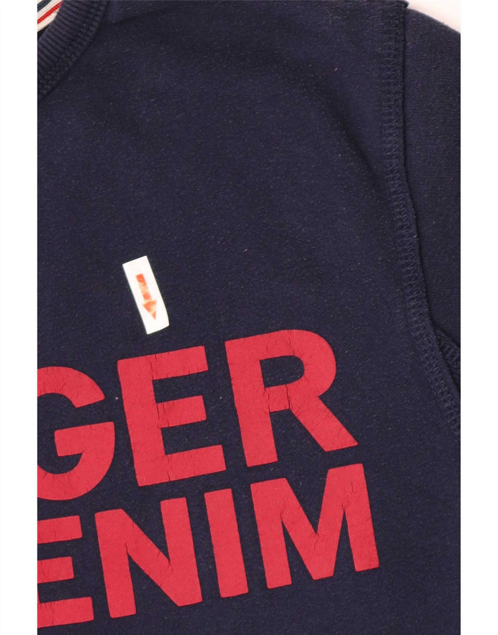 Tommy Hilfiger Herre Grafisk Sweatshirt Jumper Medium Navyblå Bomuld