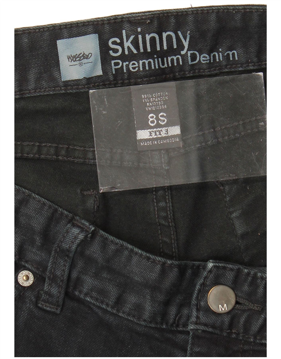 Mossimo Dame Lavtalje Skinny Jeans US 8 Medium W34 L30 Grå Bomuld