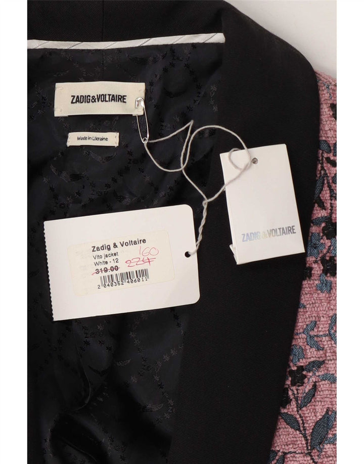 ZADIG & VOLTAIRE Blazerjakke til kvinder EU 40 Medium Pink Floral Designer